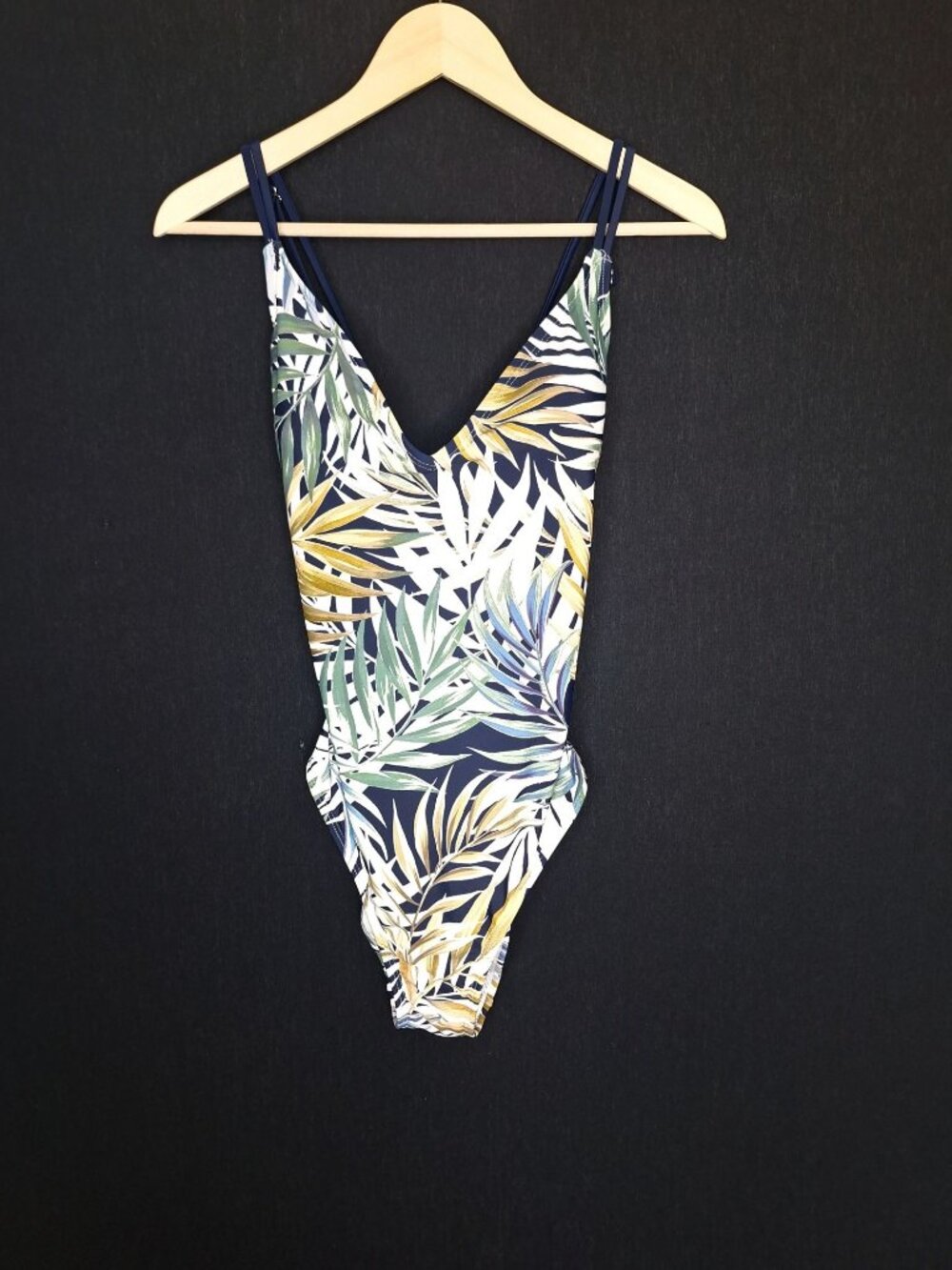 💙 Hurley One Piece Swimsuit Tropical Palm Print Size XL Adjustable Straps